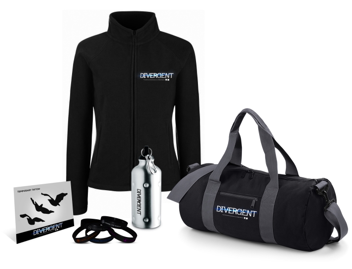 boom competitions - win Divergent merchandise